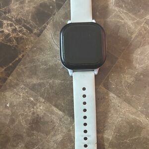 Kids Smartwatch with Black Face and White Strap